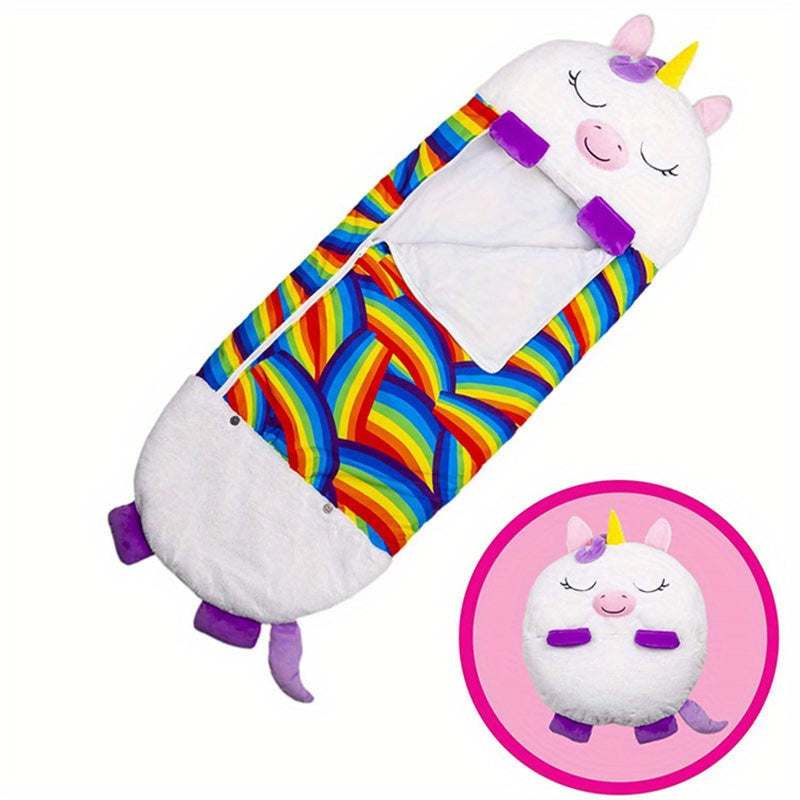 Kids Sleeping Bag, Soft Sleepy Sack For Kids & Toddlers Easy Roll Up Design For School, Daycare Children Sleeping Bags Play Pillow Sleep Sack Kids dealsniper-net White Horse 135x50CM