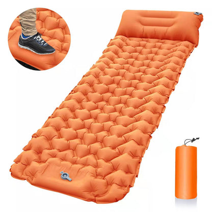 Outdoor Products Inflatable Mattress Camping Foot Inflatable Outdoor DealSniper.net Orange