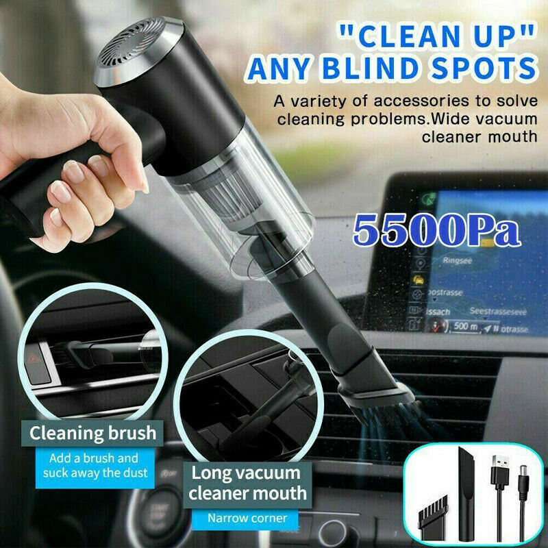 Portable Car Vacuum Cleaner, Handheld Vacuum High Power Cordless, Hand Vacuum Rechargeable Easy To Clean Car Interior, Desktop, Sofa, Keyboard, Drawer And Crevices, Small Spaces Vehicle dealsniper-net