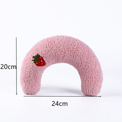 U-shaped Cat Toy Pillow To Protect Cervical Vertebra Pet Sleeping Pillow Soft Sounding Deep Sleep Pets DealSniper.net