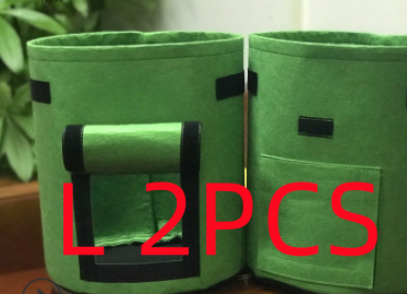 Breathable Potato Tomato Vegetable Plant Growth Bag Garden dealsniper-net Green 2PCS Large