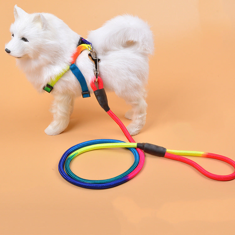 Colorful Nylon Round Hand Holding Dog Rope Pets Supplies Pets DealSniper.net
