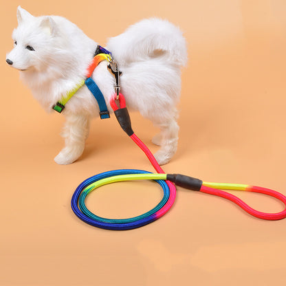 Colorful Nylon Round Hand Holding Dog Rope Pets Supplies Pets DealSniper.net