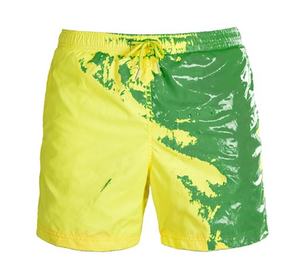 Magical Change Color Beach Shorts Summer Men Swimming Trunks Men dealsniper-net Green yellow 3XL