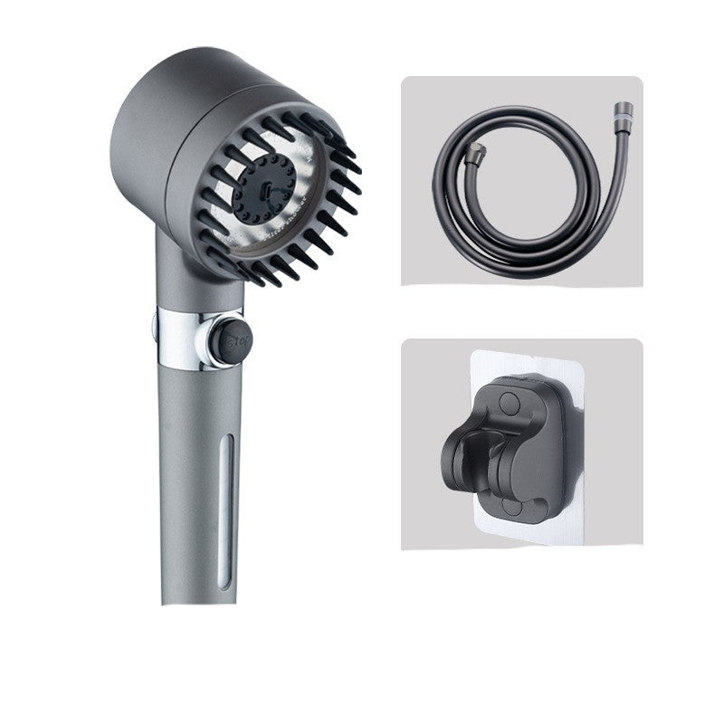 3 Modes Shower Head High Pressure Showerhead Portable Filter Kitchen dealsniper-net Nozzle 1.5m pvc wall seat