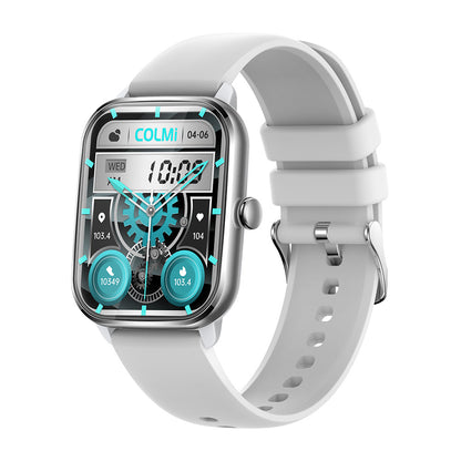 Exercise Heart Rate Meter Step Talk Music Full Screen Smartwatch Electronics DealSniper.net Silver