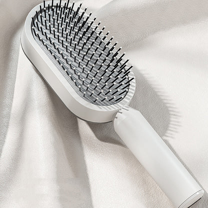 Self Cleaning Hair Brush For Women One-key Cleaning Hair Loss Airbag Massage Scalp Comb Anti-Static Hairbrush Beauty DealSniper.net