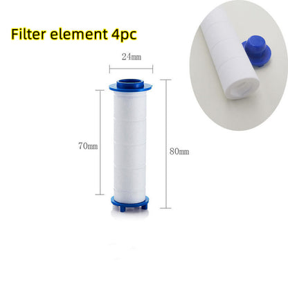 New Turbo Propeller Shower Head Water Saving High Pressure Flow House Gym From House Filter element 4pc