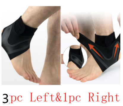 Ankle Support Brace Safety Running Basketball Sports Ankle Sleeves Sports DealSniper.net Black M 3Set Leftright