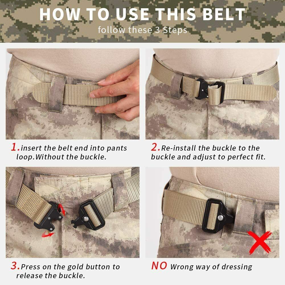 PREMIUM Men Casual Military Belt Tactical Waistband Rescue Rigger Nylon Belt USA Men dealsniper-net