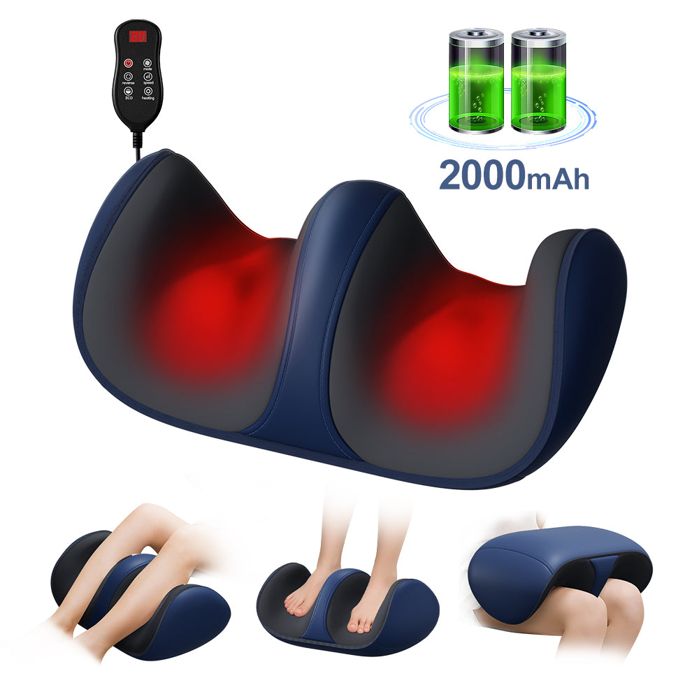 Shiatsu Foot Massager With Heat Kneading Calf Health dealsniper-net Dark blue
