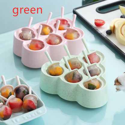 Wheat Ice Mold Children Ice Cream Mold Kitchen dealsniper-net Green Triangle