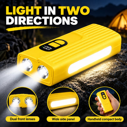 Rechargeable Z838 Yellow Portable Bicycle Flashlight Outdoor Outdoor DealSniper.net