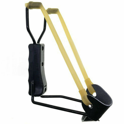 Compact Folding Slingshot Wrist Rocket Catapult For Hunting Outdoor Sport Games Outdoor DealSniper.net Black