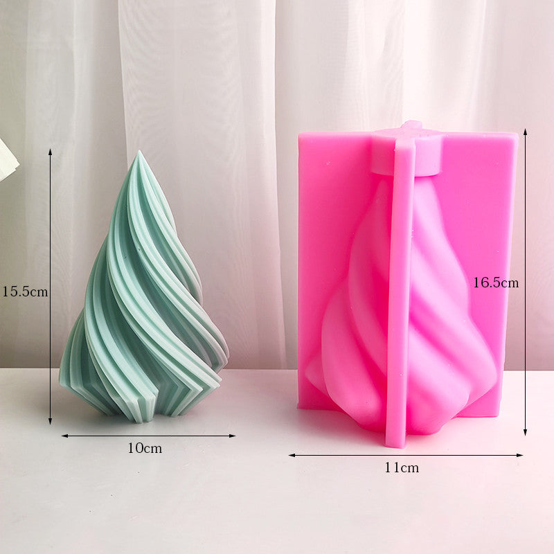 Large Rotary Cone Candle Mold DIY Christmas Tree Holidays DealSniper.net A1071