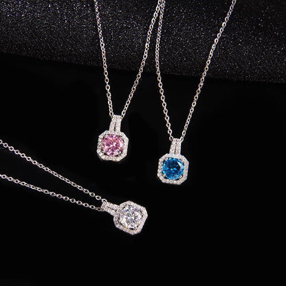 Cross-Border New Product Perfume Bottle Zircon Pendant Clavicle Chain Jewelry Gym From House