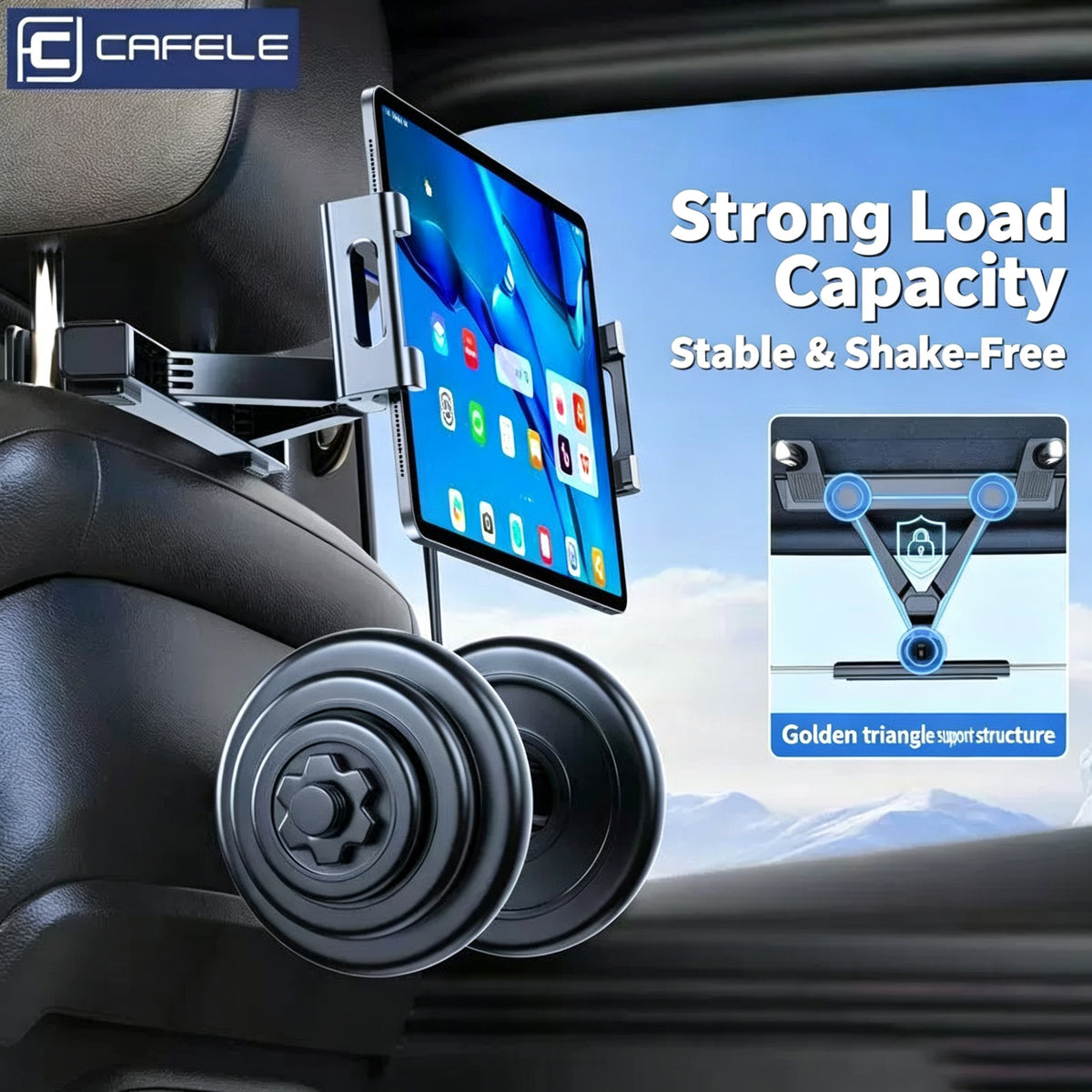 Car Headrest Tablet Holder Back Seat Car Tablet Mount Telescopic Vehicle DealSniper.net