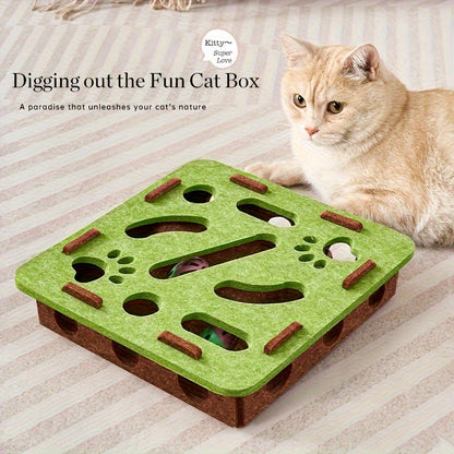 Interactive Cat Puzzle Toy With Maze Tunnel Bell Ball Pets dealsniper-net