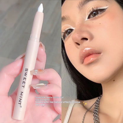 Crouching Silkworm Eyeliner Pen Makeup Brightening Beauty DealSniper.net 01 Color Matte White