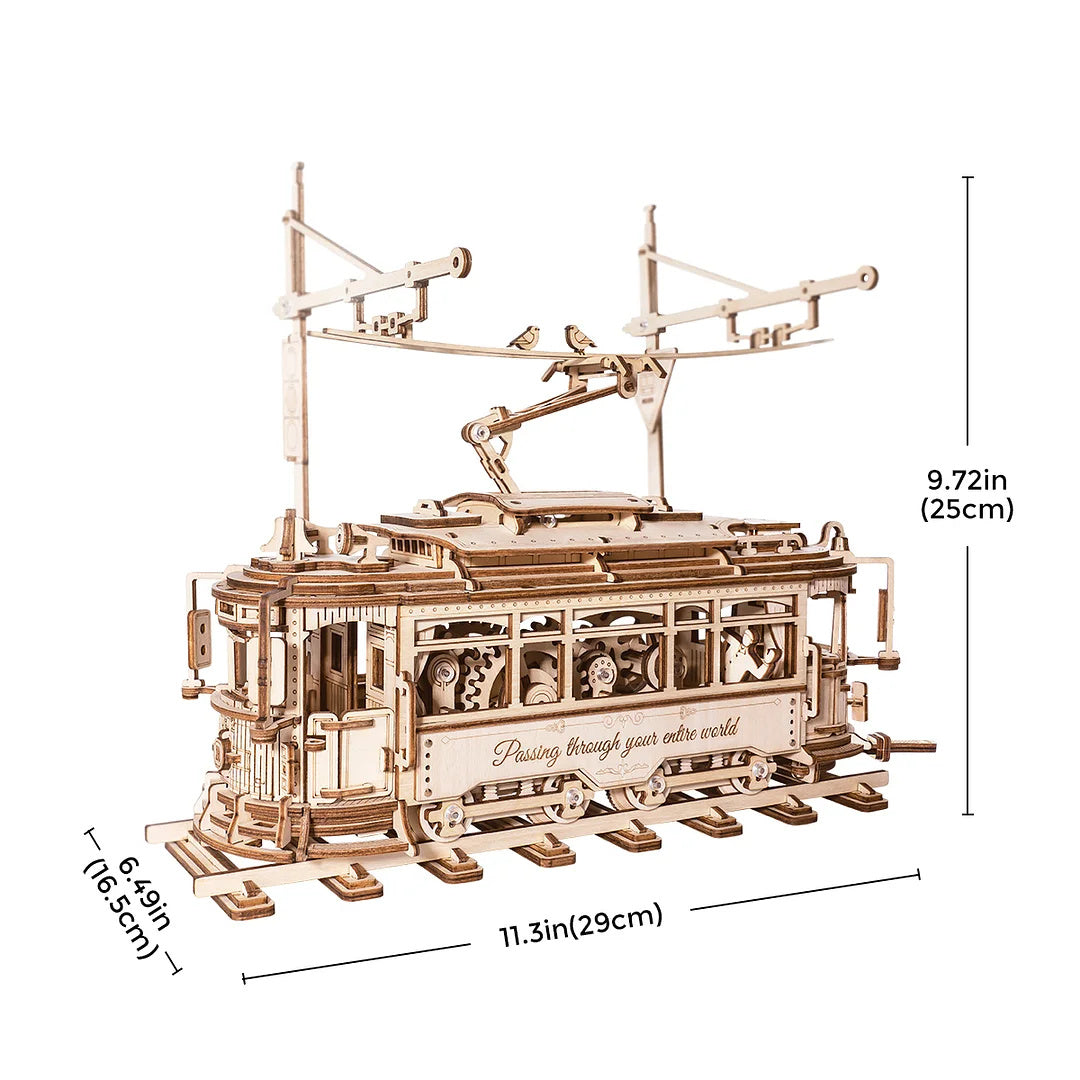 Classic City Tram 3D Wooden Puzzle LK801 Building Toys Kids dealsniper-net