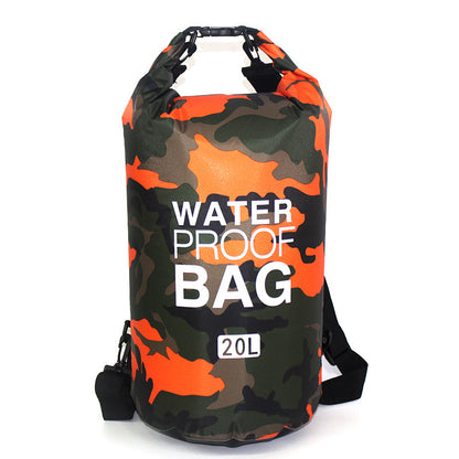 Outdoor Waterproof Bag Camouflage Polyester Double Shoulder Outdoor Gym From House Orange 10L 1PC