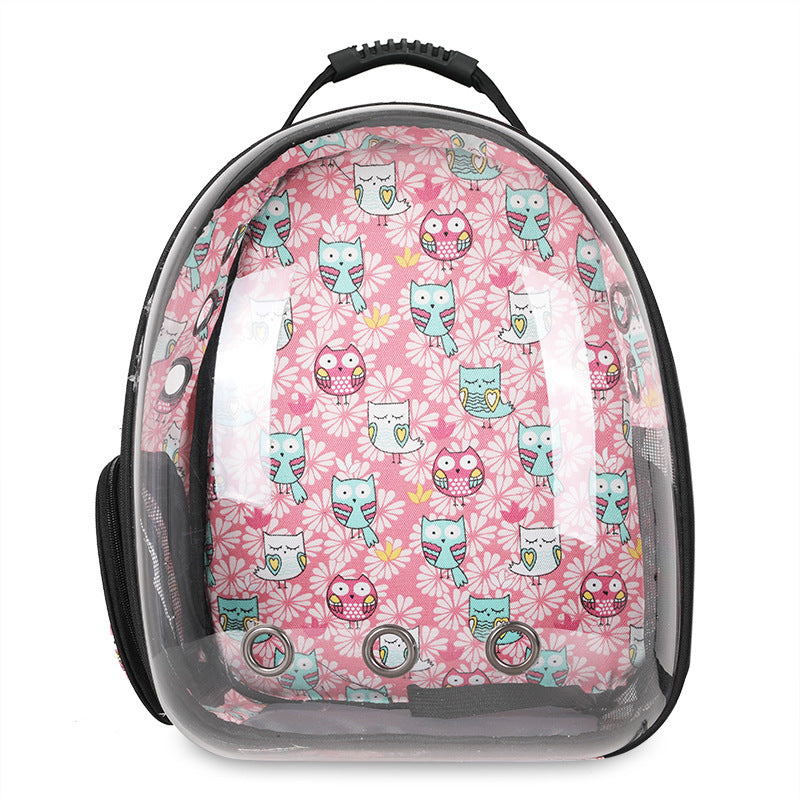 Cat And Dog Space Bag With A Large Backpack On The Chest Pets dealsniper-net Owl pink