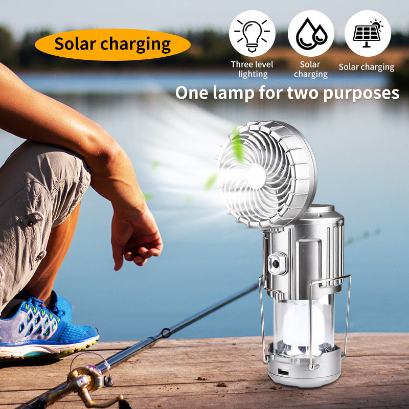 Solar Electric Fan Life Waterproof Panel Charging Outdoor DealSniper.net