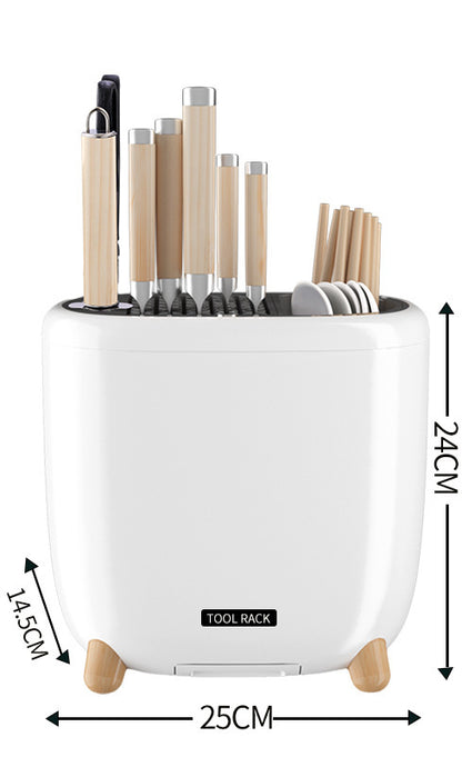 Kitchen Utensils Racks Tableware Cutlery Chopsticks Storage Kitchen DealSniper.net White USB