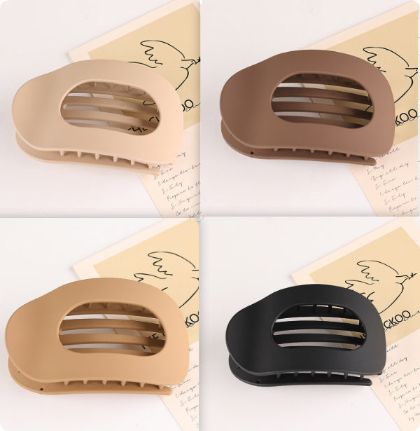 Flat Oval Barrettes Back Head Hair Claw Women DealSniper.net Set1 Pc