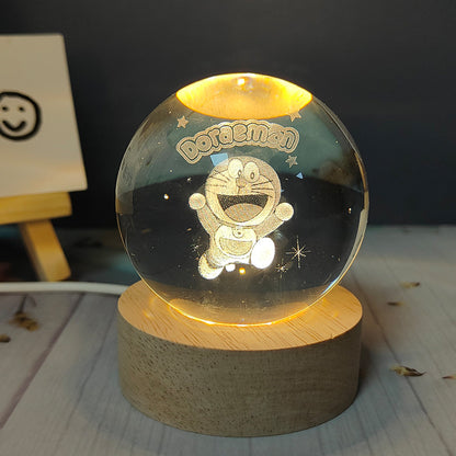 Usb Plug-in Luminous Crystal Ball Night Light Home Decor Gym From House Blue Fat Usb Plug In