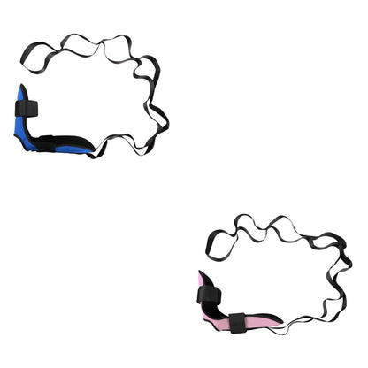 Fitness Yoga Ligament Stretching Belt Foot Rehabilitation Strap Sports Gym From House Blue and Pink 1Set