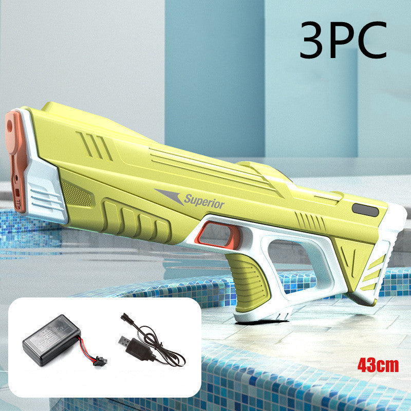 Summer Full Automatic Electric Water Gun Toy Kids dealsniper-net Yellow 3PC USB