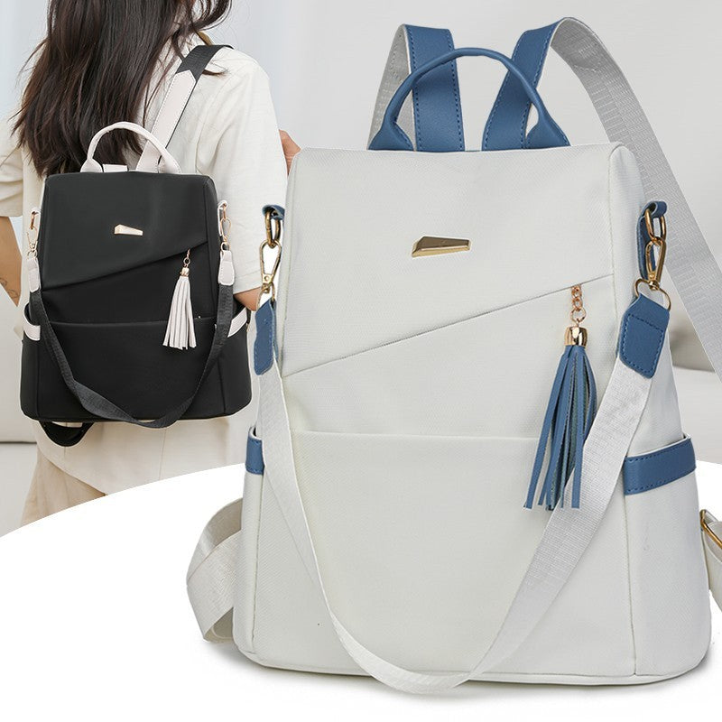 Oxford Cloth Stitching Women'S Backpack Anti-Theft Women DealSniper.net