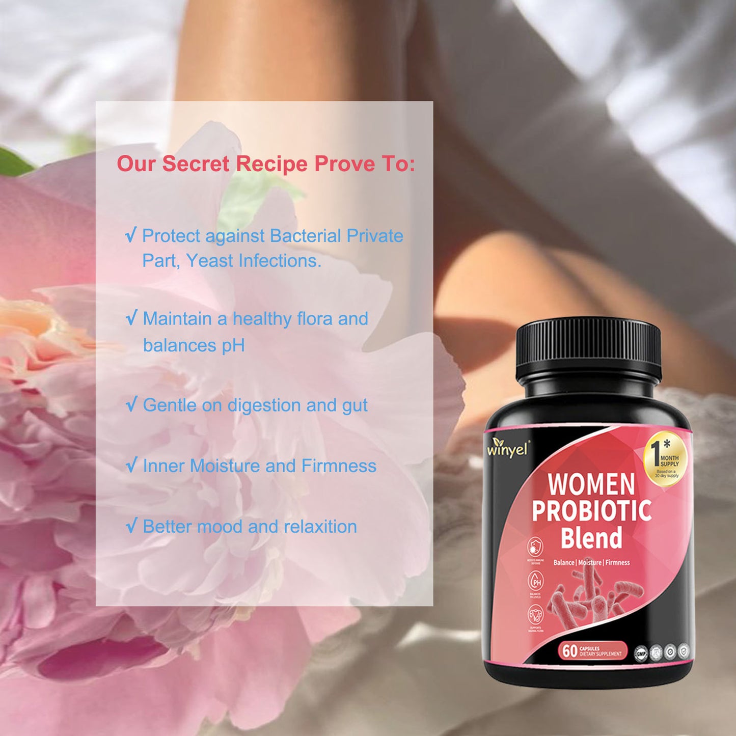 Women's Probiotics For Women PH Balance With Prebiotics Beauty Gym From House