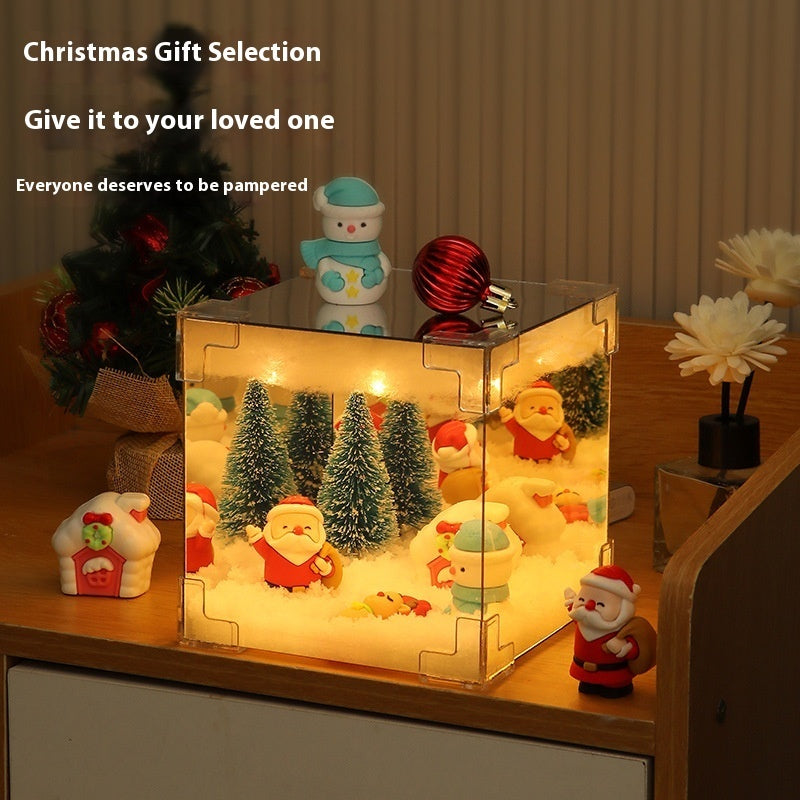 Christmas DIY Decorations Mirror And LED Cube Lamp