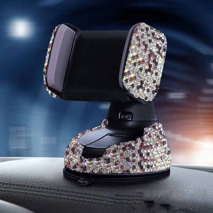 Multifunctional Air Outlet Diamond-encrusted Car Phone Holder Vehicle dealsniper-net Purple