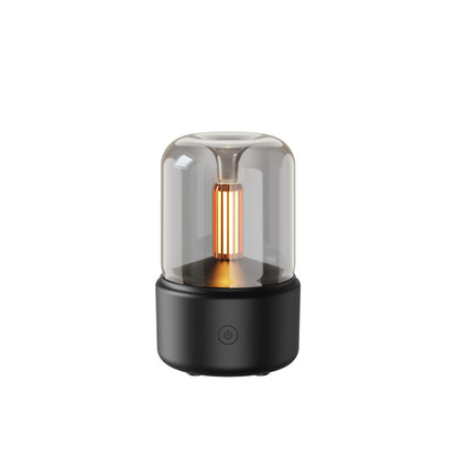 Atmosphere Light Humidifier Candlelight Aroma Diffuser Portable Home Decor DealSniper.net Black USB