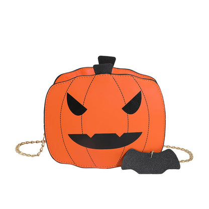 Halloween Cartoon Pumpkin Shoulder Bag Women DealSniper.net Orange