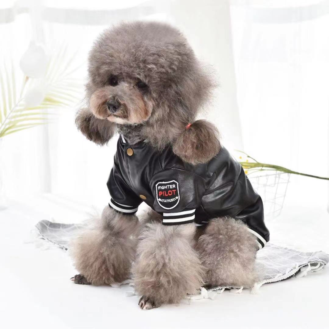 Dog Clothes, Leather Clothes, Small Dogs, Cotton-padded Pets Pets DealSniper.net