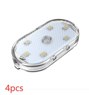 Car Lighting Reading Light Touch Sensing Usb Rechargeable Light Vehicle DealSniper.net OPP Bag USB 7color 4PCS