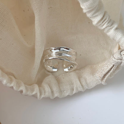 Irregular Line Pleated Ring For Women Minimalist INS Style Jewelry Gym From House Style 1 1pcs