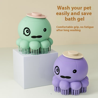 Pets Shower Brush Silicone Bath Massage Comb Pets Gym From House