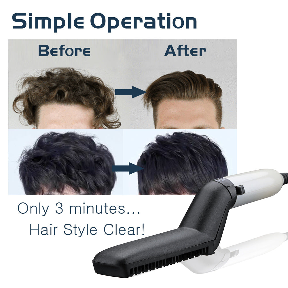 Electric Hair Straightener Brush Men Quick Beard Straightener Men DealSniper.net