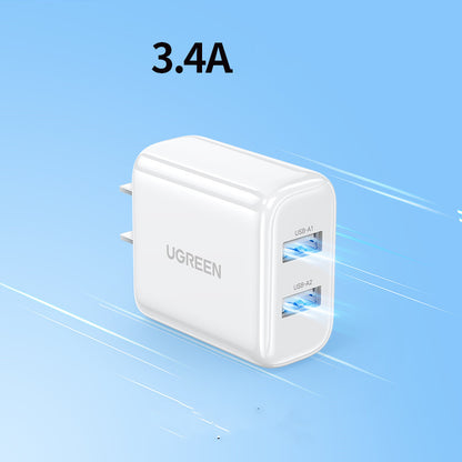 20W Dual-port Charging Head Multi-port Usb Universal Data Cable Electronics DealSniper.net 3.4A white US