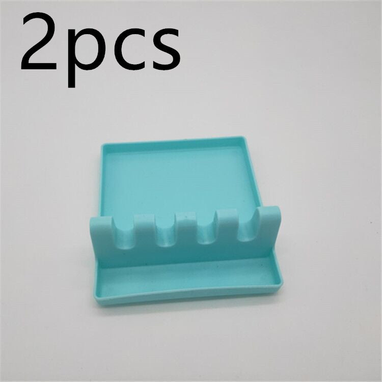 Kitchen Silicone Spoon Pad Spatula Mat Kitchen dealsniper-net BLUE2pcs
