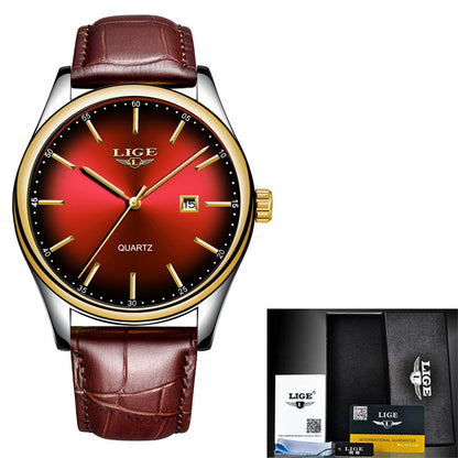 Waterproof multifunctional quartz watch Men DealSniper.net Red