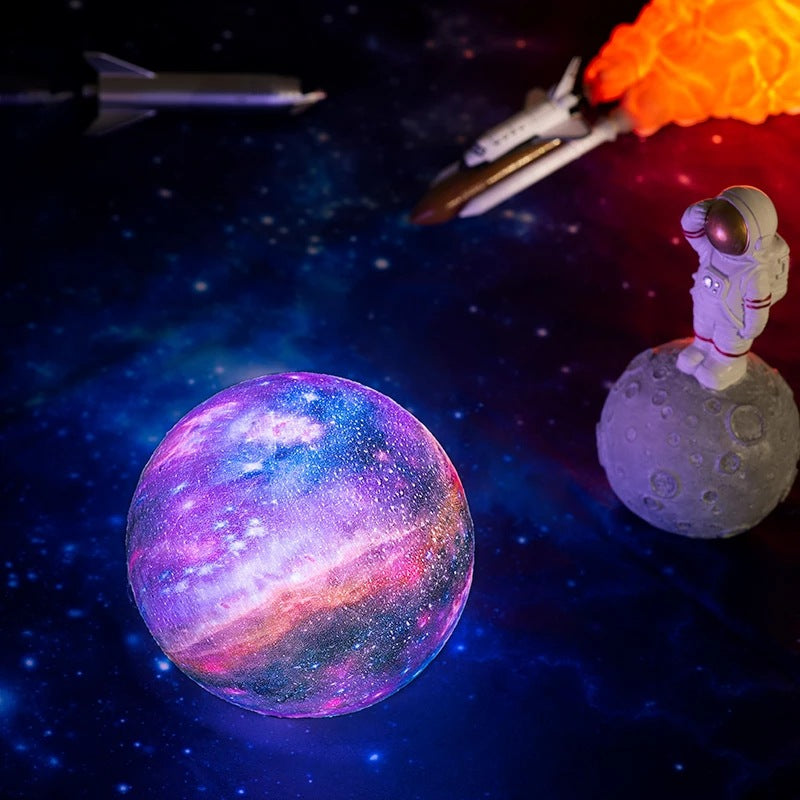 LED USB Star Galaxy Moon Lamp Stand Remote 3D Bedroom Home Decor DealSniper.net