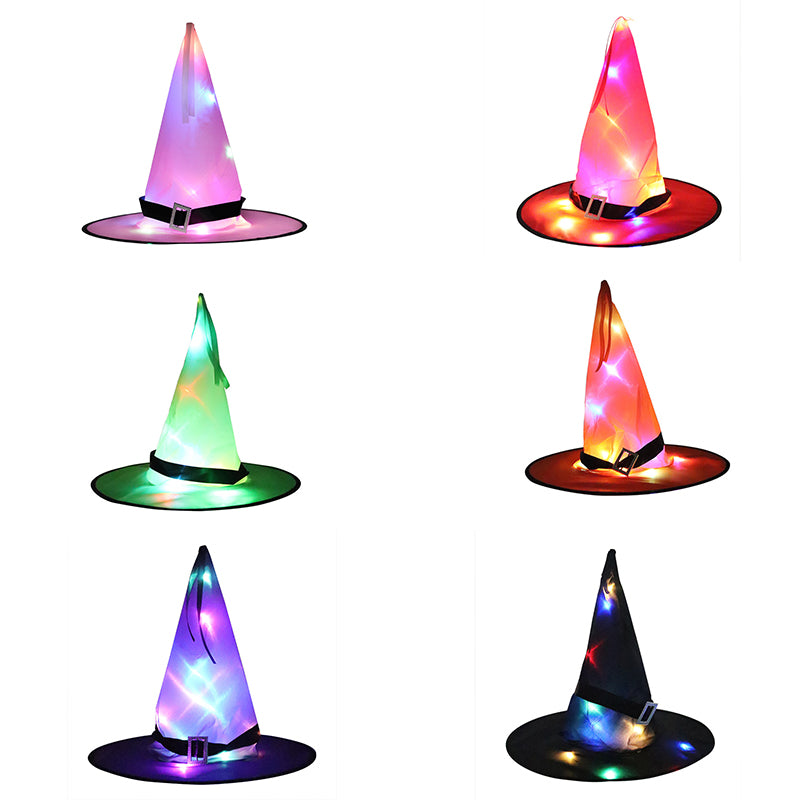 Halloween Decoration Witch Hat LED Lights Halloween Elf Ears Kids Deals DealSniper.net 6PCS Glow