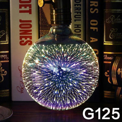 LED Light Bulb 3D Decoration Bulb Firework Lights Novelty Lamp Home Decor Gym From House G125