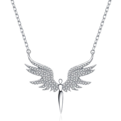 Titanium Steel Necklace For Women Creative Angel Wing Jewelry Gym From House Style 1